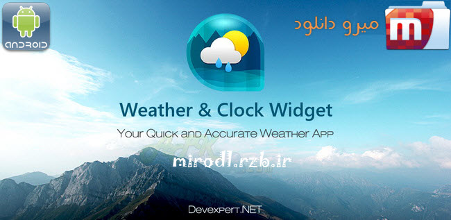 دانلود برنامه ساعت و پیش بینی آب و هوا Weather & Clock Widget Full v1.0.1