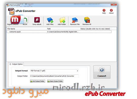 تبدیل فرمت اسناد epub با نرم افزار ePub Converter 2.7.109.352