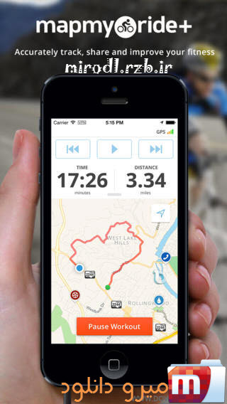 ابزاری برای دوچرخه سواری Map My Ride+ 5.4.1 – آیفون و آیپد