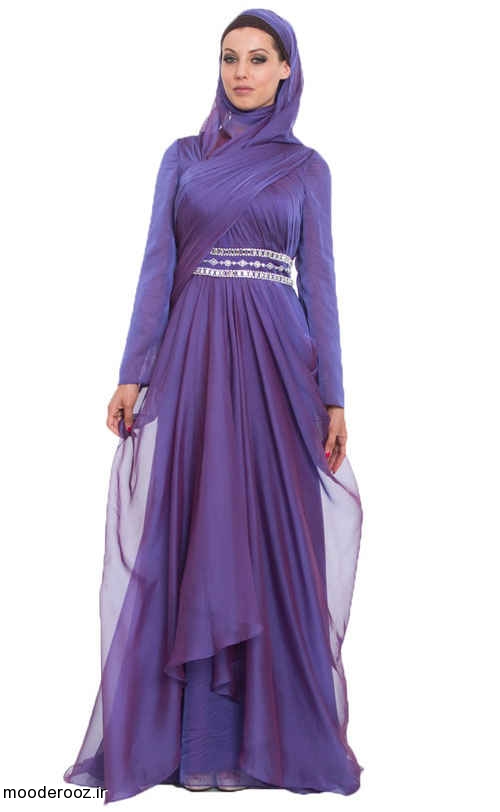  مدل لباس نامزدی رنگ بنفش2014