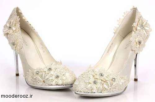  مدل های شیک کفش سفید عروس