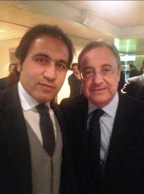 مهدوي کيا در کنار رئیس رئال مادرید+ عکس