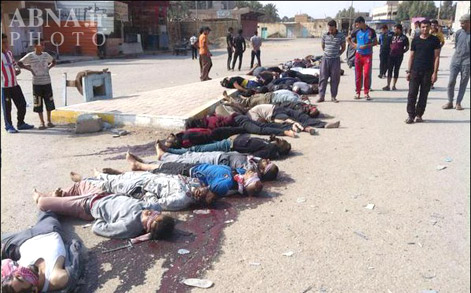داعش ۴۶عراقی را خياباني اعدام کرد انتقام فجیع داعش از يك رئیس پلیس عراقي