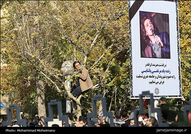 نصب بنر شهرداری تهران برای پاشایی/عکس