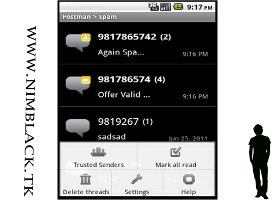 خلاص شدن از شر پیامک های تبلیغاتی با SMS Spam Blocker – Postman Premium برای اندروید