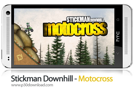 دانلود Stickman Downhill Motocross - بازی موبایل موتور سواری