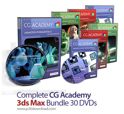 دانلود Complete CG Academy 3ds Max Bundle 30 DVDs - مجموعه عظیم آموزش تری‌دی‌مکس شرکت سی جی آکادمی 30 دی وی دی