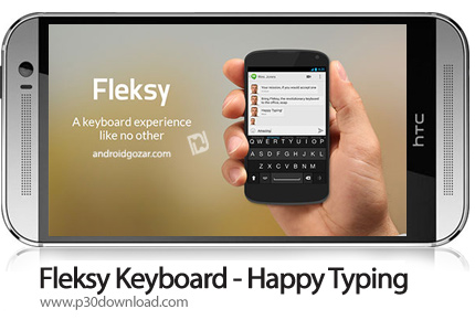 دانلود Fleksy Keyboard - Happy Typing - نرم افزار موبایل کیبورد حرفه ای