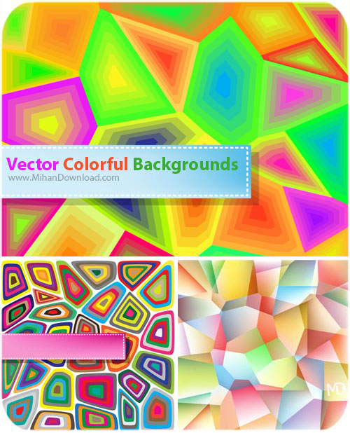 دانلود وکتور پست زمینه رنگارنگ Vectors Colorful Backgrounds