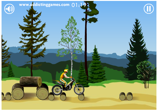 موتور سواری با مانع در جنگل 