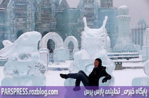 تصاویر : جشنواره مجسمه های یخی و برفی در چین