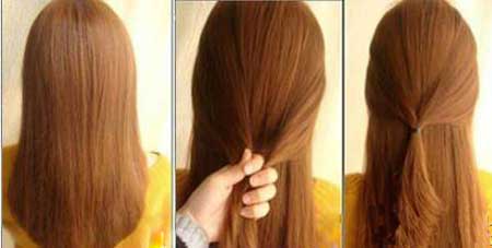 (تصویری) ساده ترین روش بستن موها در خانه,روش های بستن مو در خانه,آموزش ساده بستن مو ها در خانه