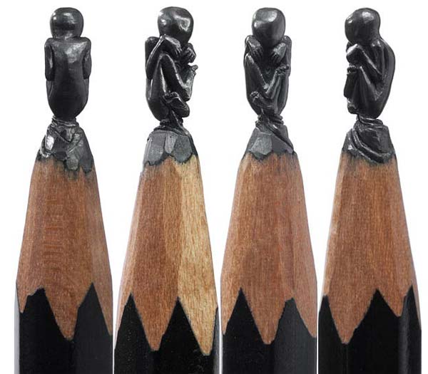 مجسمه هايي ساخته شده بر روي نوک مداد