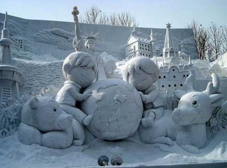 مجسمه های برفی