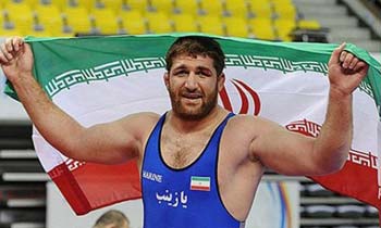 اولین طلای ایران در مسابقات کشتی قهرمانی آسیا 