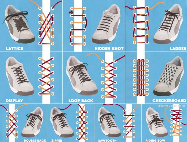 آموزش بستن انواع بند کفش