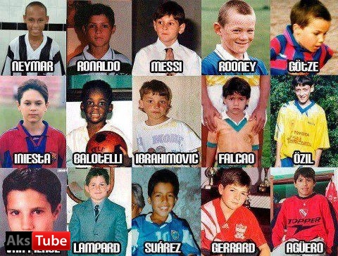 عکس بچگی ها فوتبالیستهای مشهور جهان
