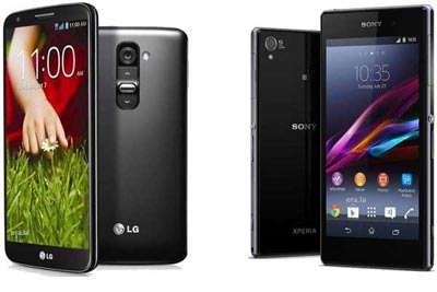 مقایسه اسمارت فون LG G2 با Sony Xperia Z1