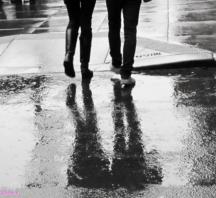عکسهای قدم زدن با عشق زیر باران