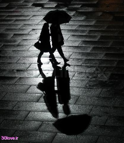 عکسهای قدم زدن با عشق زیر باران