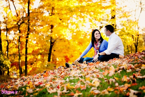 عکسهای عاشقانه دو نفره در فصل پاییز