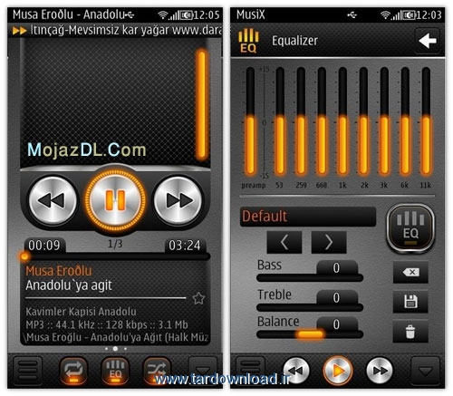 دانلود Mobineon MusiX Player.v1.01 موزیک پلیر برای سیمبین