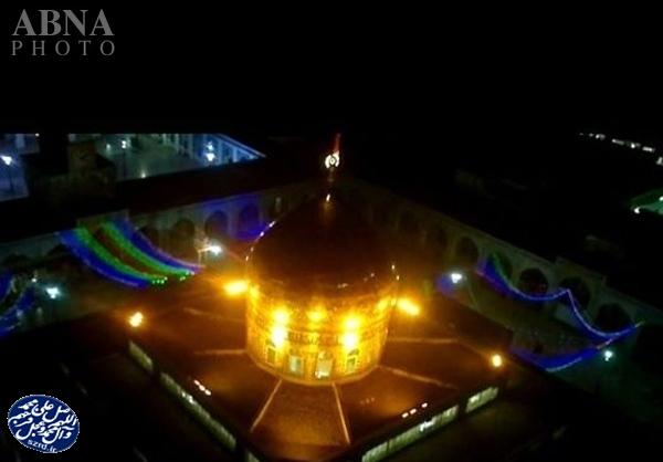 تصویری زیبا از گنبد حضرت زینب (س) در شب میلاد آن حضرت