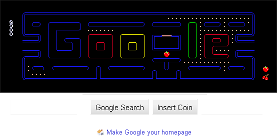 بازی PacMan به صورت آنلاین در گوگل
