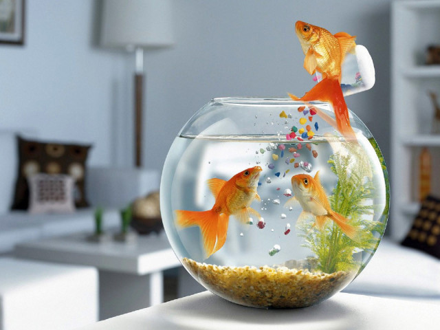 والپیپر ماهی طلایی| Goldfish Life Wallpaper