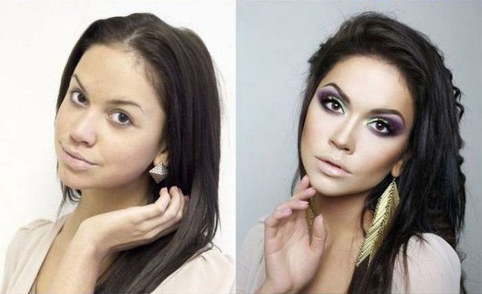 دختر ها قبل از آرایش و بعد آرایش