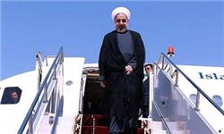 بازگشت اقای روحانی از سفر به قرقیزستان