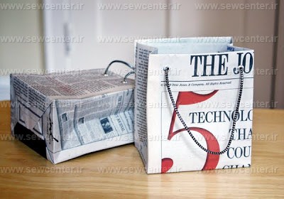 آموزش ساخت کیسه پاکتی با روزنامه