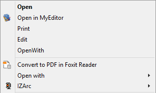 my editor context menu