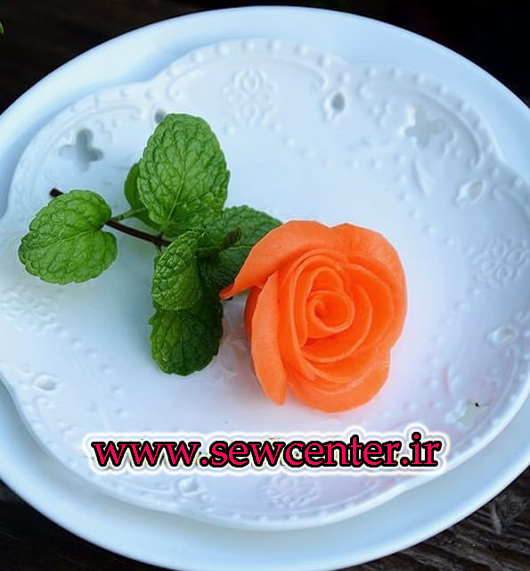 آموزش تزیین هویج به گل رز