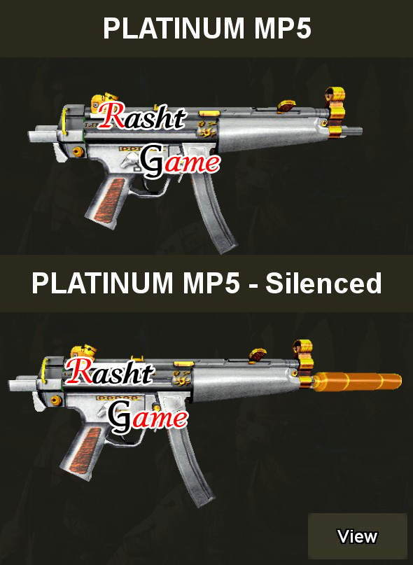 دانلود اسکین اصلحه Platinum MP5 + Silenced version