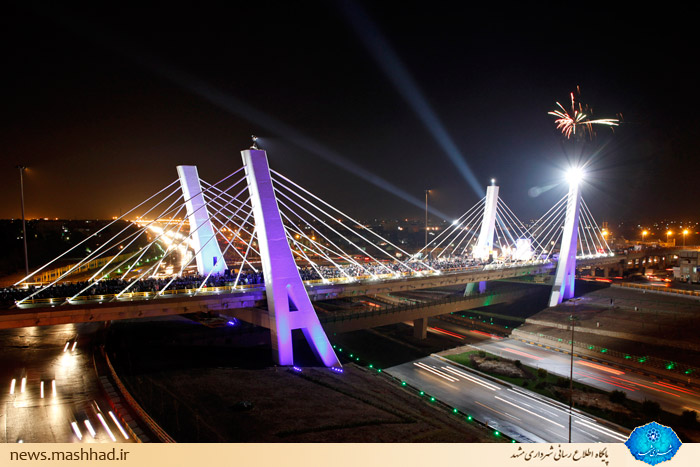 افتتاح مدرن ترین پل کابلی ایران در مشهد