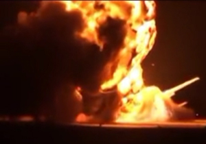 فعالان در شبکه های اجتماعی ویدیویی را از لحظه منفجر شدن یک بمب افکن روسی منتشر کردند.