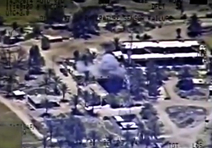لحظه حمله هلیکوپترهای روسی به مواضع تروریست‌های سوریه + فیلم 