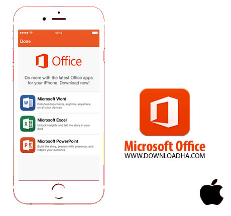  نرم افزار مایکروسافت آفیس Microsoft Office v 1.2.2 – آیفون