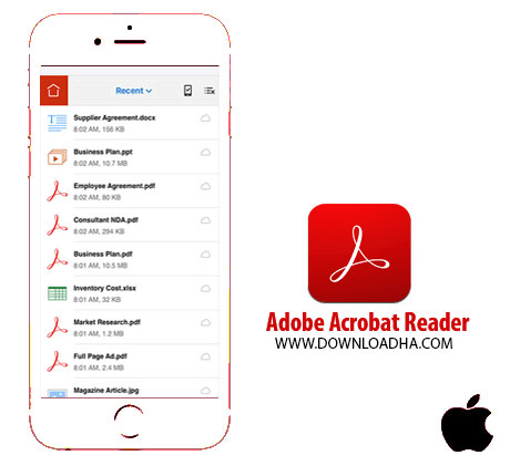  نرم افزار مدیریت فایل های پی دی اف Adobe Acrobat Reader 15.4 – آیفون آیپاد