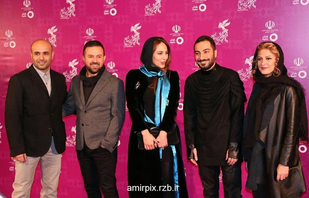 بازیگران در افتتاحیه سی‌ و‌ چهارمین جشنواره فیلم فجر