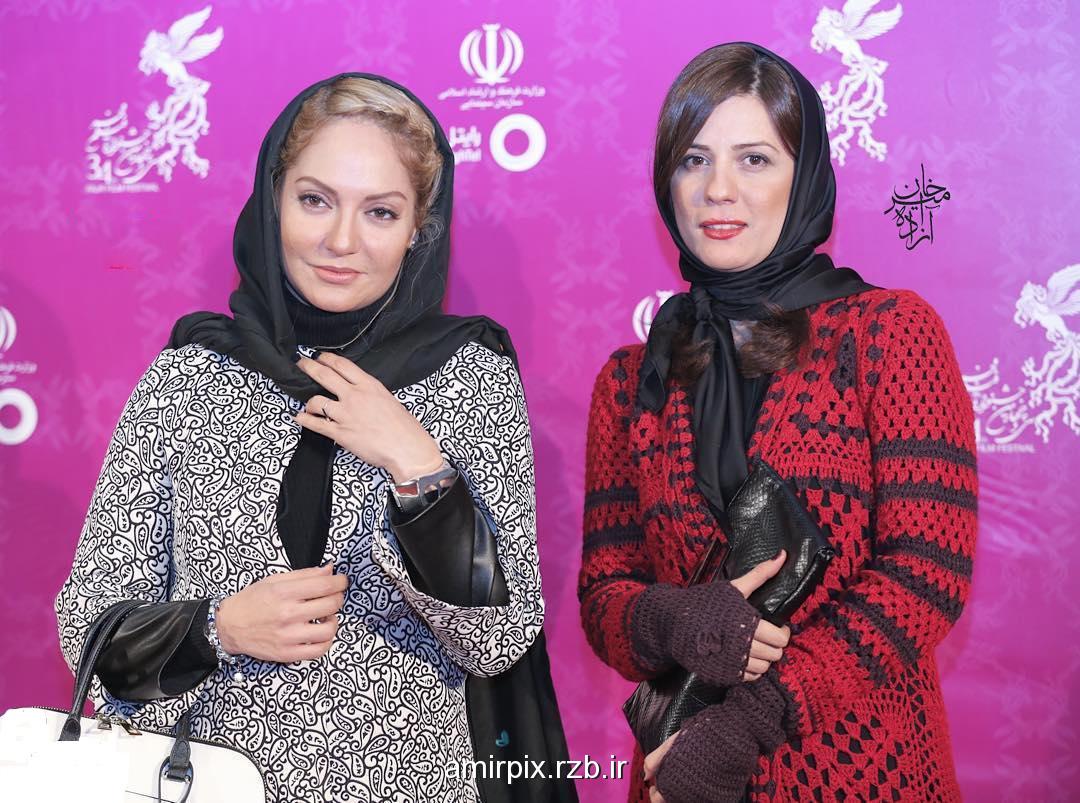 سارا بهرامی و مهناز افشار در افتتاحیه سی‌ و‌ چهارمین جشنواره فیلم فجر