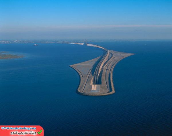 زیباترین پل جهان که نصف آن از زیر آب عبور می کند + عکس