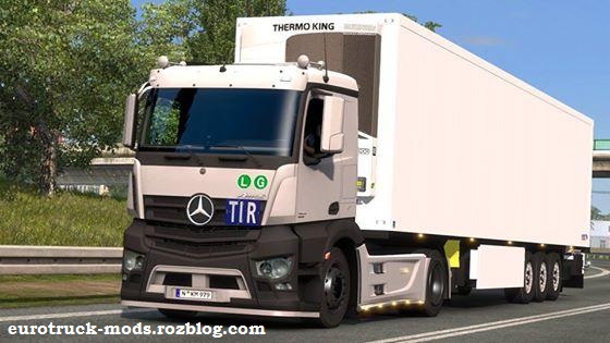 دانلود کامیون مرسدس بنز انتوس + داخلی برای یورو تراک