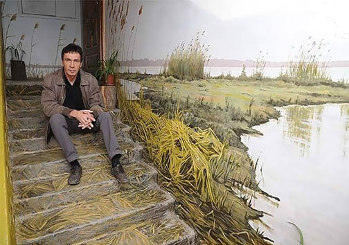هنرمند روسی تمام خانه اش را بوم نقاشی کرد + تصاویر