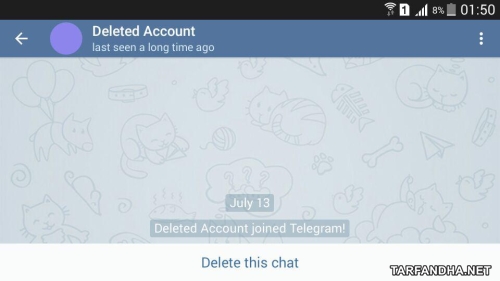 telegram delete acc