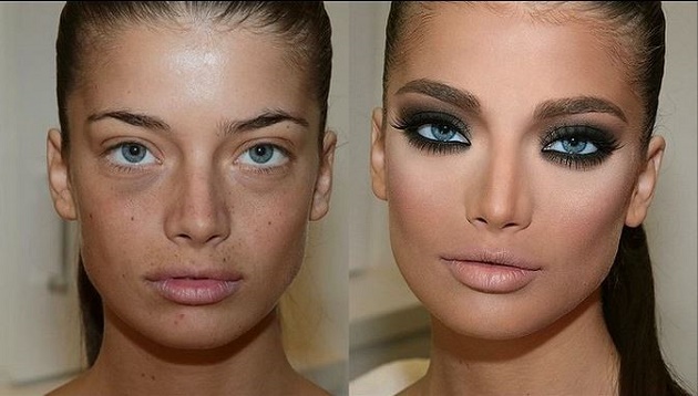 عکس زنان قبل و بعد از آرایش,قبل و بعد گریم عروس