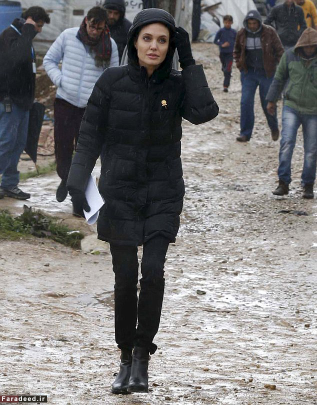 آنجلینا جولی به دیدار آوارگان سوری رفت + تصاویر
