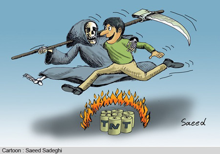 کاریکاتور چهارشنبه سوری!