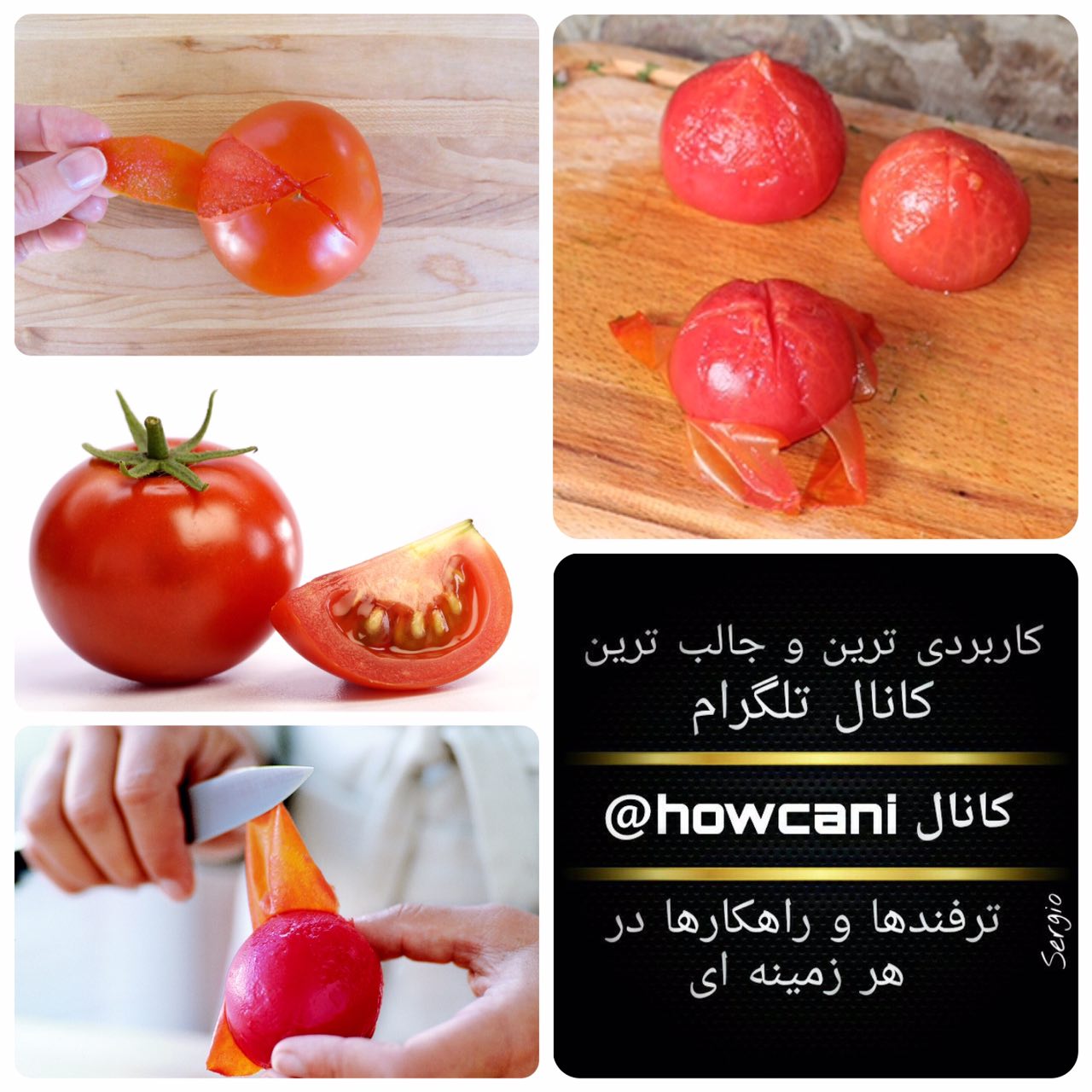 چگونه ميتوانيد به راحت پوست گوجه فرنگي را بگيريد؟🤔